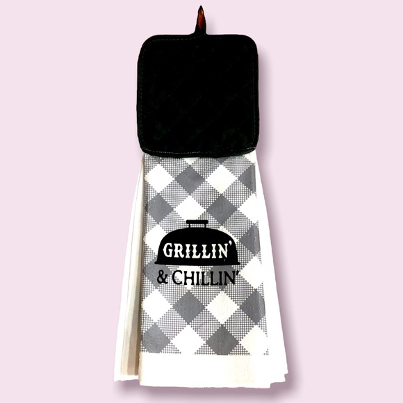 Dad gift, Outdoor Grill Accessory, Hanging Hot Pad Towel, Mens Gift - Picture 1 of 3